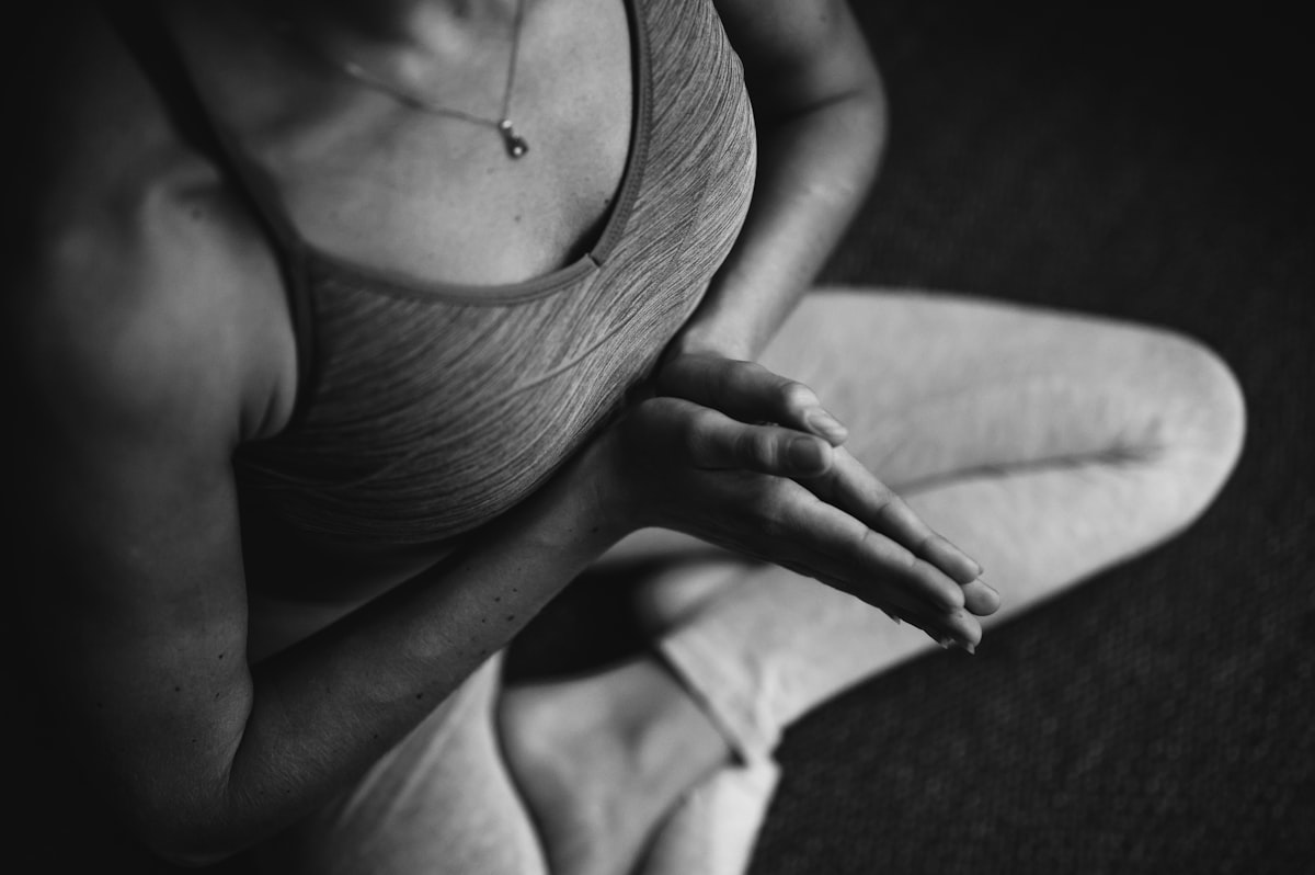 Peaceful yoga cool-down practice